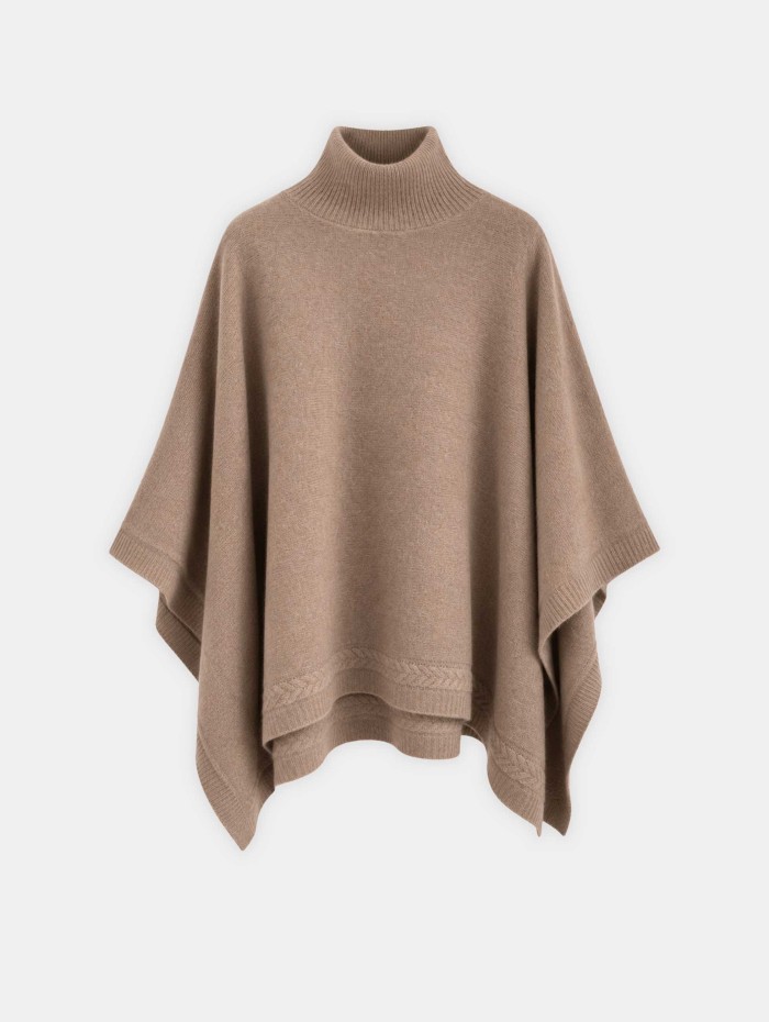 Poncho camel en laine - Pacome - Max et Moi