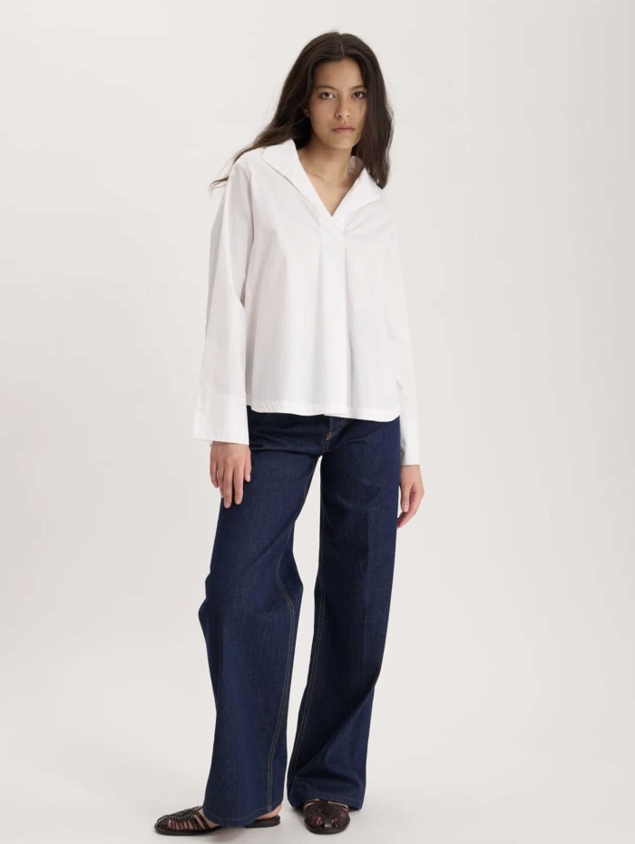 Top blanc oversize en coton bio - Noa  - Ines de la Fressange