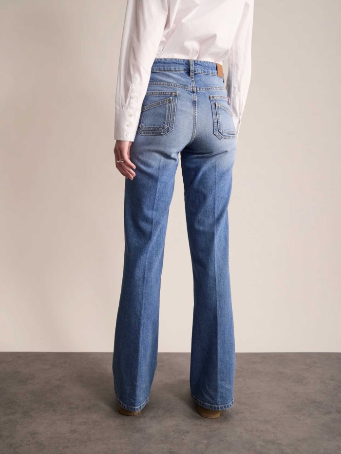 Jean flare bleu délavé - Rick - Ines de la Fressange