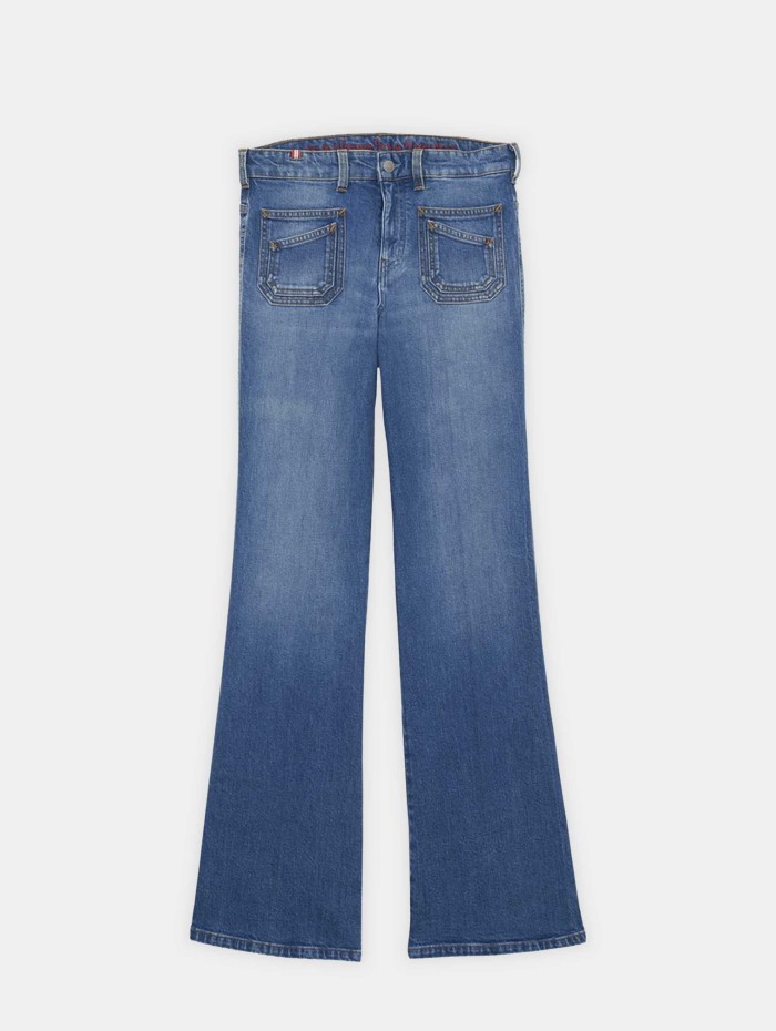 Jean flare bleu délavé - Rick - Ines de la Fressange