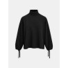 Pull col roulé en laine mérinos - Noir - Majestic Filatures