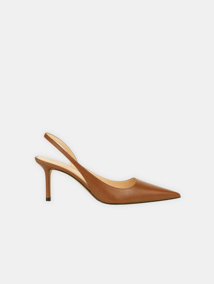 Slingback R1P1039 en cuir camel | Francesco Russo
