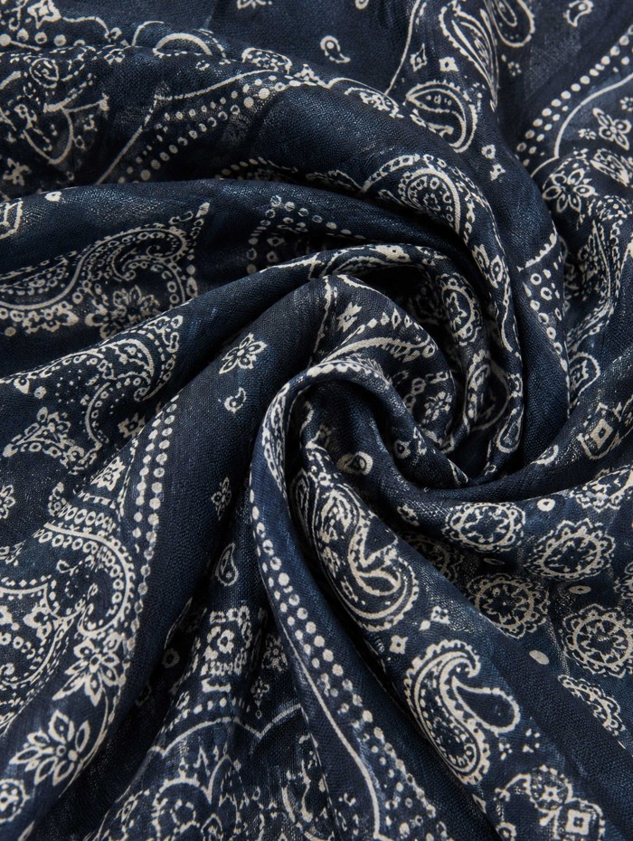 Écharpe femme bleu marine bandana - Louise - 26 Avenue