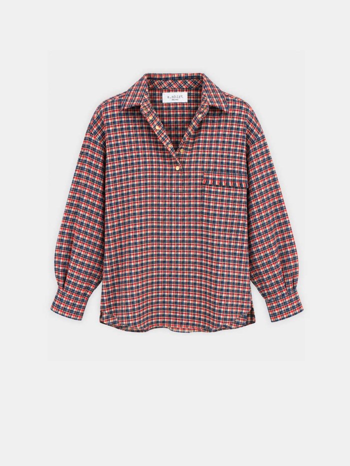 Blouse en coton à carreaux - Catherine - A.shirt