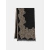 Écharpe noire à fleurs beige - Laurence - 26 Avenue