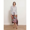 Jupe midi fluide à motifs bordeaux - Gonna - Stella Jean