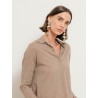 Polo manches longues en cachemire - Beige - Majestic Filatures