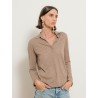 Polo manches longues en cachemire - Beige - Majestic Filatures