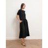 Pull à pois en laine et cachemire - Noir - Majestic filatures