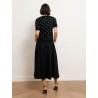 Pull à pois en laine et cachemire - Noir - Majestic filatures