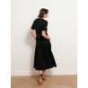Pull à pois en laine et cachemire - Noir - Majestic filatures
