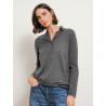 Polo manches longues en cachemire - Gris - Majestic Filatures