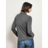 Polo manches longues en cachemire - Gris - Majestic Filatures