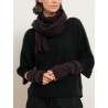 Mitaines aubergine en laine de raccoon - Aubergine - Majestic Filatures