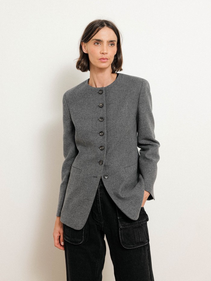 Veste en cachemire bouclé à col rond - Falla  - Max Mara