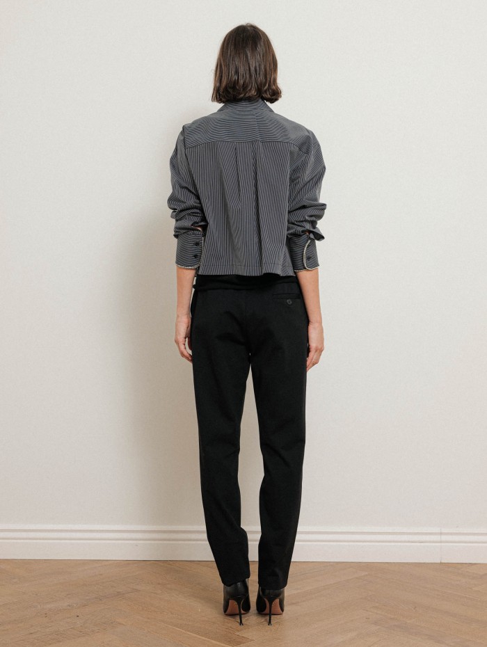 Chemise en coton à passepoil strassé - Magma - Max Mara