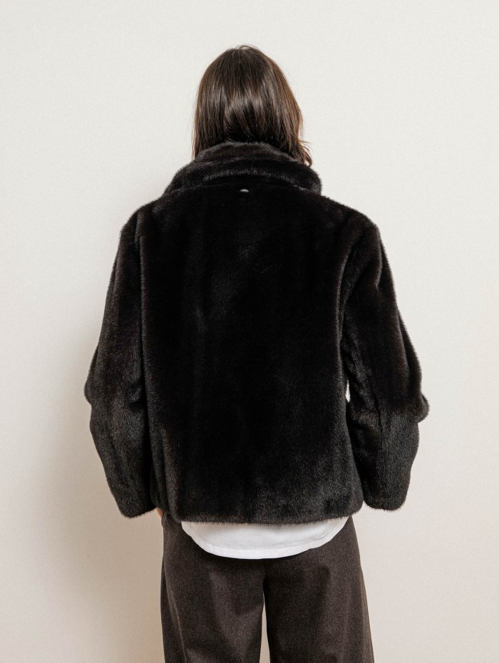 Veste en fausse fourrure à col montant - Crea - Max Mara
