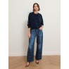Cardigan court en cachemire - Bleu marine - Majestic Filatures