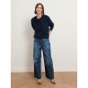Cardigan court en cachemire - Bleu marine - Majestic Filatures