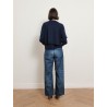 Cardigan court en cachemire - Bleu marine - Majestic Filatures