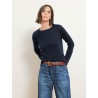 T-shirt manches longues en cachemire - Bleu marine - Majestic Filatures