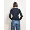 T-shirt manches longues en cachemire - Bleu marine - Majestic Filatures