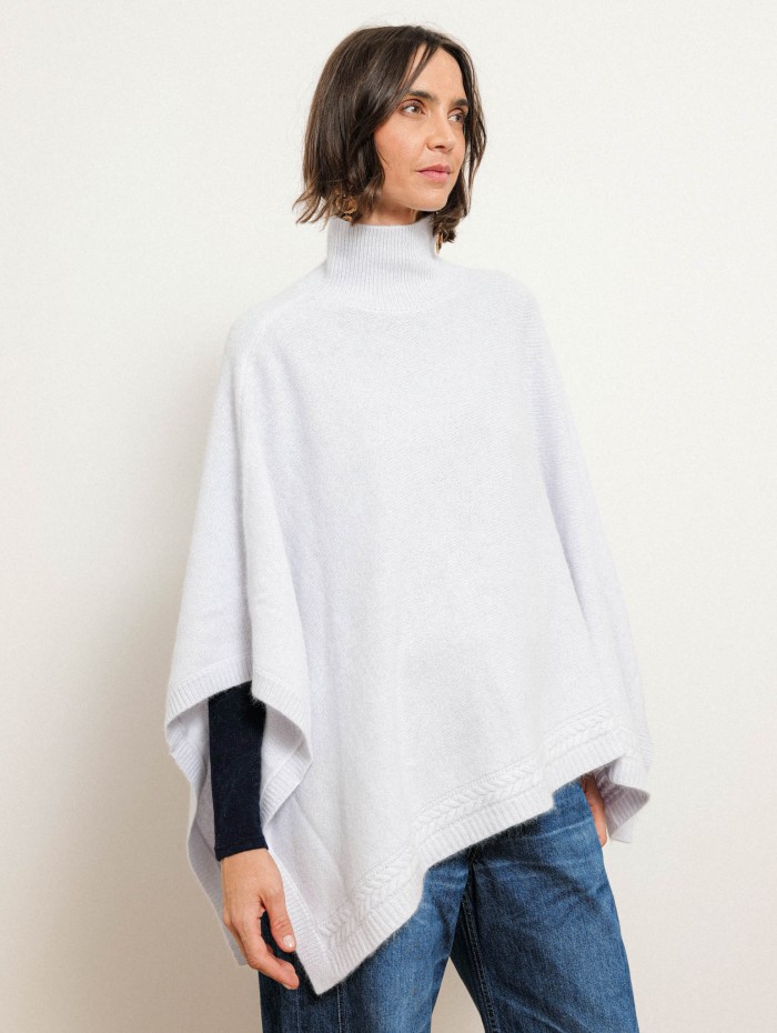 Poncho bleu ciel en laine - Pacome - Max et Moi