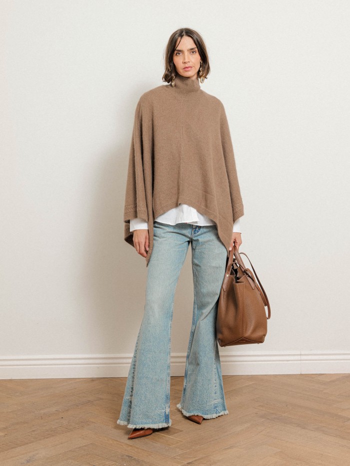 Poncho camel en laine - Pacome - Max et Moi