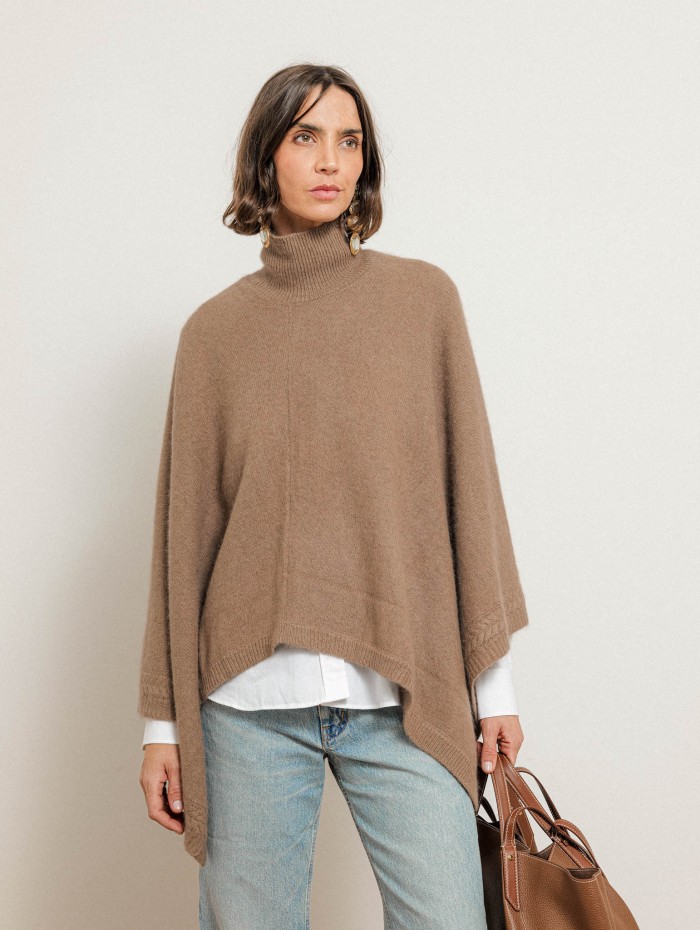 Poncho camel en laine - Pacome - Max et Moi