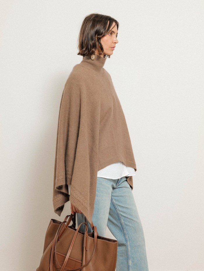 Poncho camel en laine - Pacome - Max et Moi