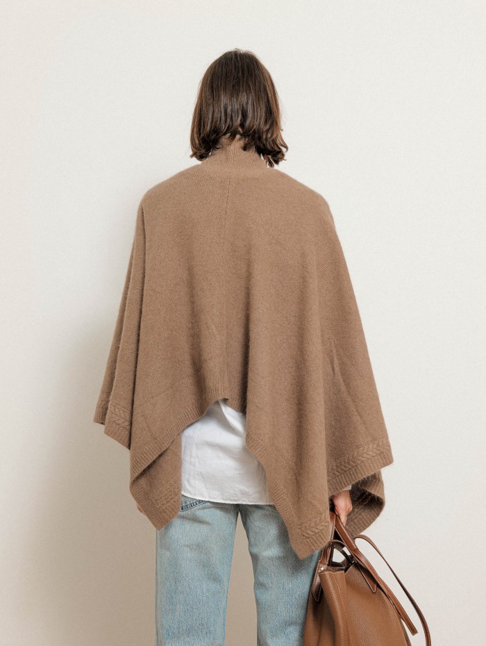 Poncho camel en laine - Pacome - Max et Moi