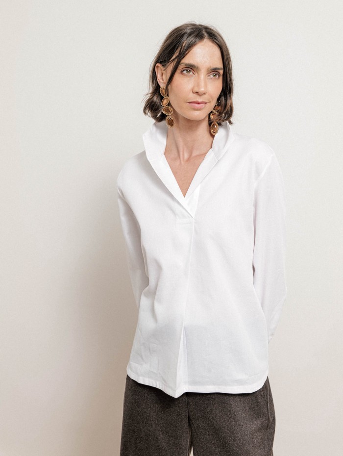 Top blanc oversize en coton bio - Noa  - Ines de la Fressange