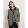 Veste matelassée bi-matière à coupe droite - Milady - Ines de la Fressange