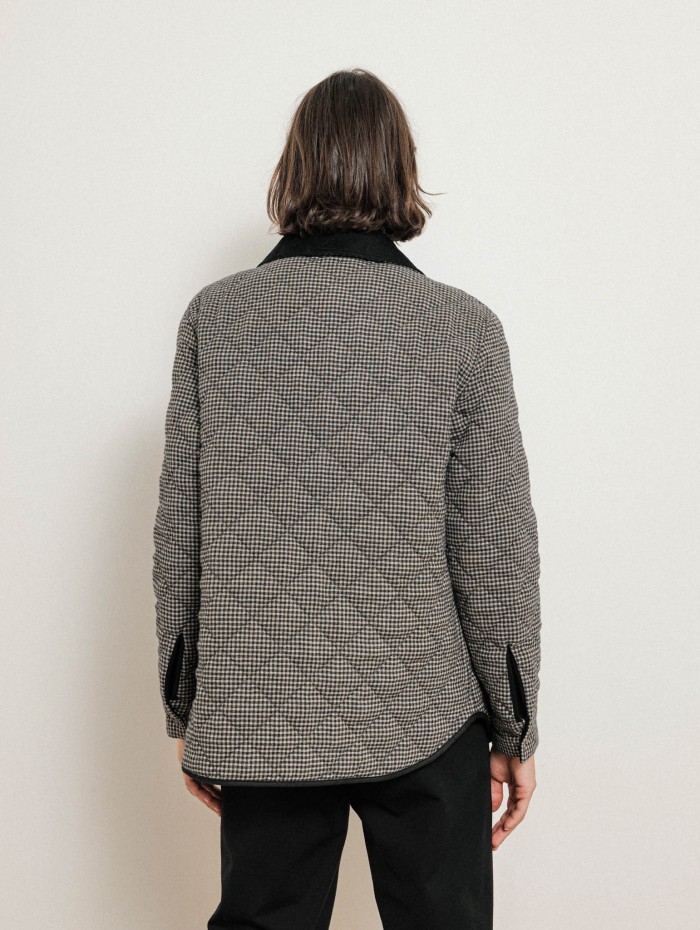 Veste matelassée bi-matière à coupe droite - Milady - Ines de la Fressange