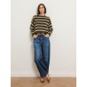 Pull rayé en laine Mérinos à coupe large - Maelia - Ines de la Fressange