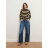 Pull rayé en laine Mérinos à coupe large - Maelia - Ines de la Fressange