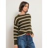 Pull rayé en laine Mérinos à coupe large - Maelia - Ines de la Fressange