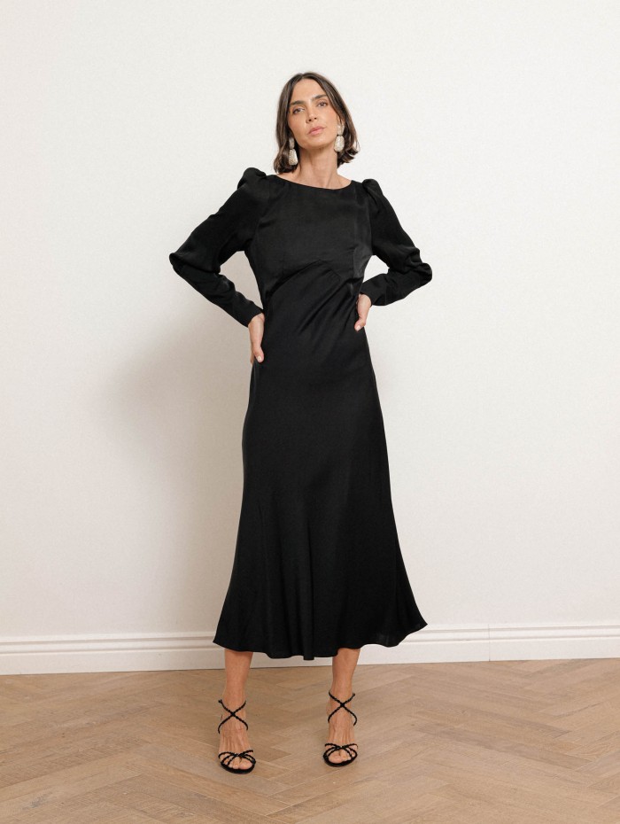 Robe longue évasée en viscose - Alberta - Ines de la Fressange