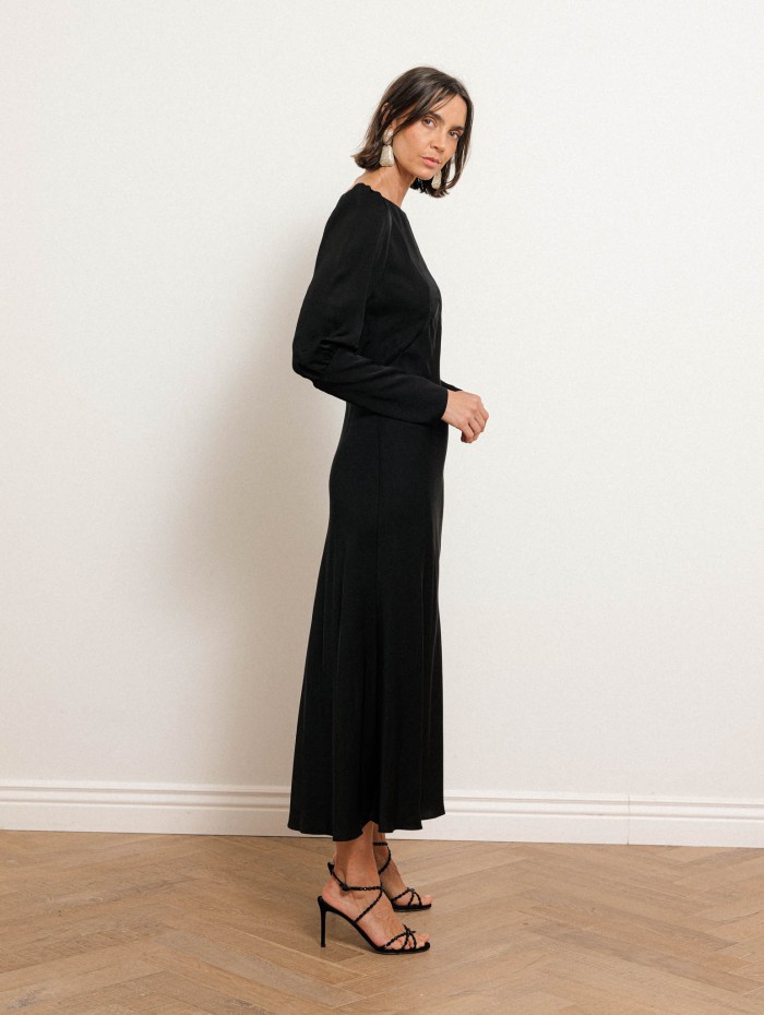 Robe longue évasée en viscose - Alberta - Ines de la Fressange