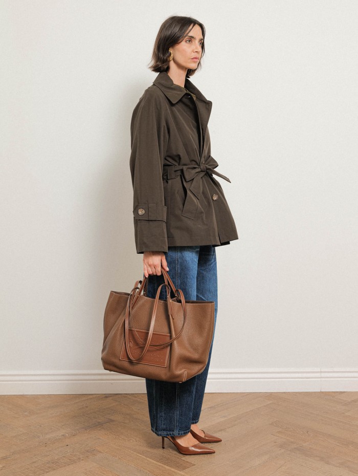 Trench court ceinturé kaki - Tess - Ines de la Fressange