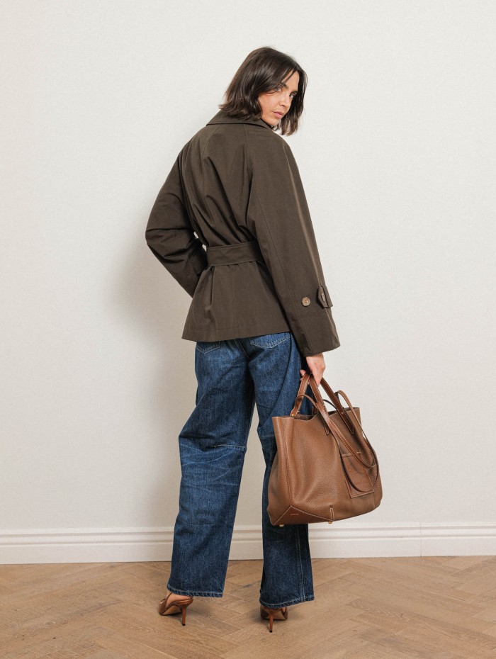 Trench court ceinturé kaki - Tess - Ines de la Fressange
