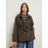 Trench court ceinturé kaki - Tess - Ines de la Fressange