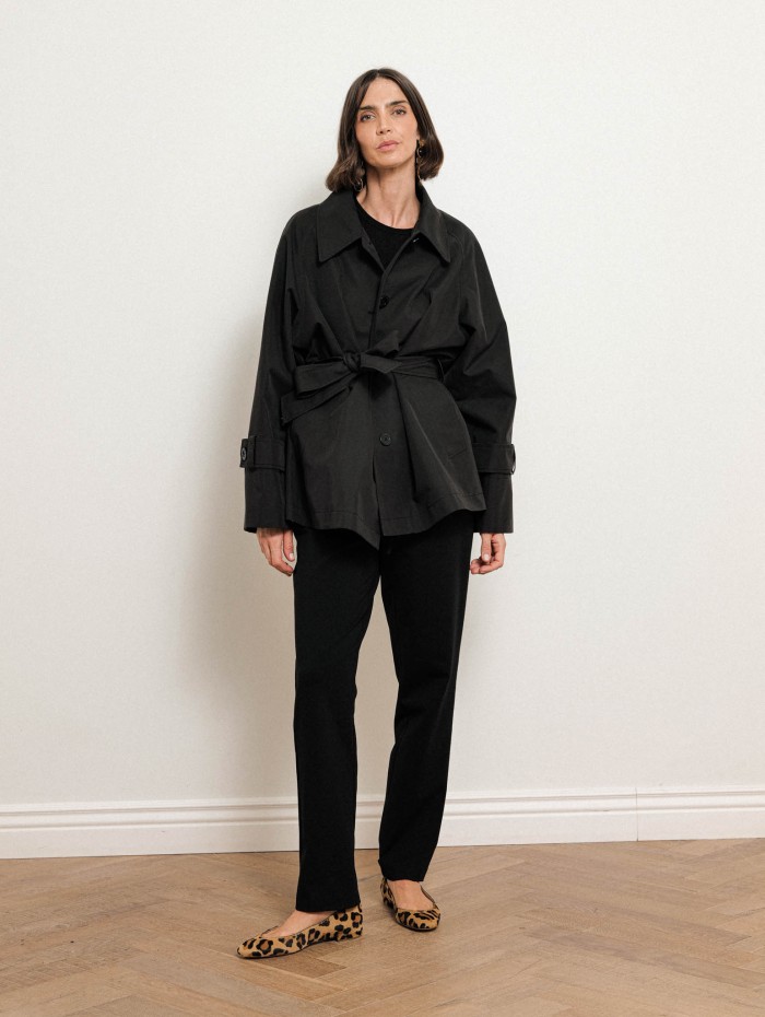 Trench court en coton à coupe droite - Tess - Ines de la Fressange