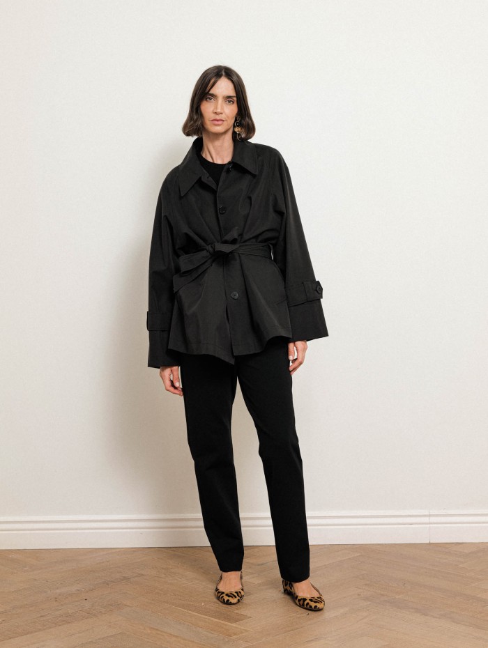 Trench court en coton à coupe droite - Tess - Ines de la Fressange
