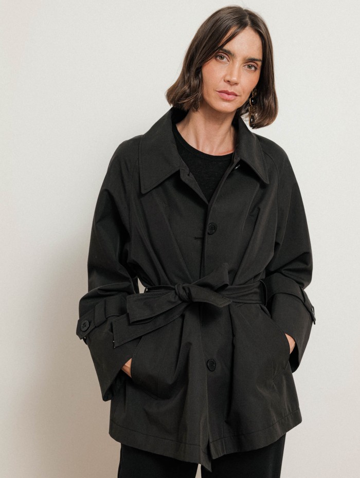 Trench court en coton à coupe droite - Tess - Ines de la Fressange