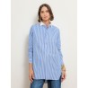 Chemise rayée bleue en coton à coupe large - Blair - Ines de la Fressange