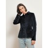 Veste en velours bleu marine à coupe cintrée - Georges - Ines de la Fressange