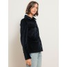 Veste en velours bleu marine à coupe cintrée - Georges - Ines de la Fressange