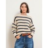 Pull rayé en laine Mérinos à coupe large - Maelia - Ines de la Fressange