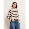Pull rayé en laine Mérinos à coupe large - Maelia - Ines de la Fressange